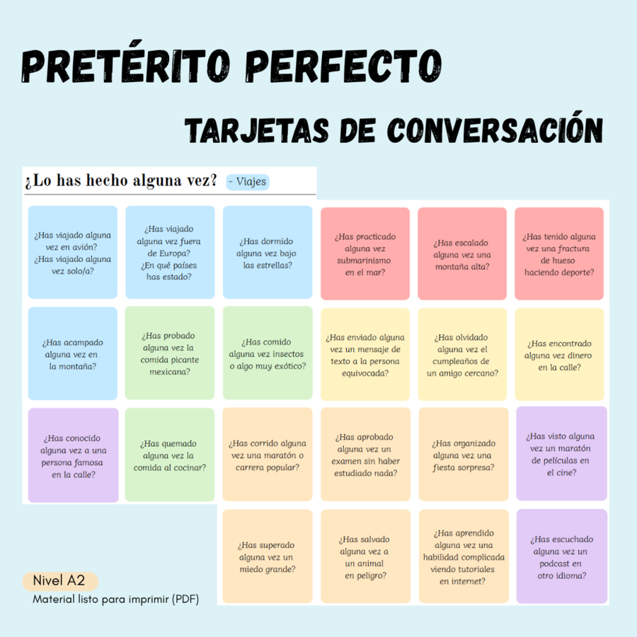 ¿Lo has hecho alguna vez? - Cartas de conversación