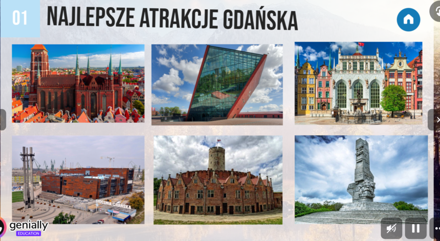 Najpiękniejsze miejsca w Polsce – interaktywna prezentacja Genially