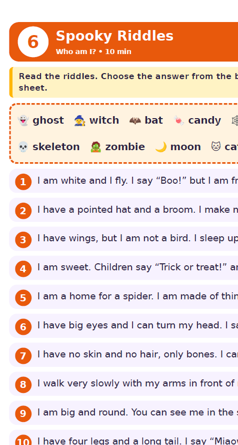 Spooky Vocabulary- Halloween Escape Room