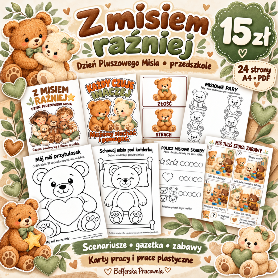 Z MISIEM RAŹNIEJ — Dzień Pluszowego Misia w przedszkolu!