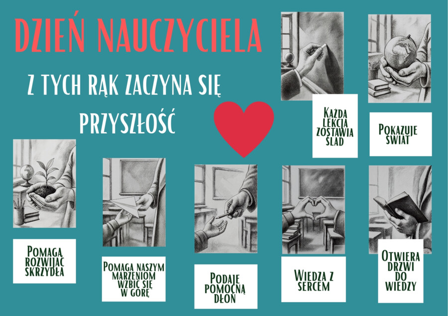 Gazetka na Dzień Nauczyciela – „Z tych rąk zaczyna się przyszłość”