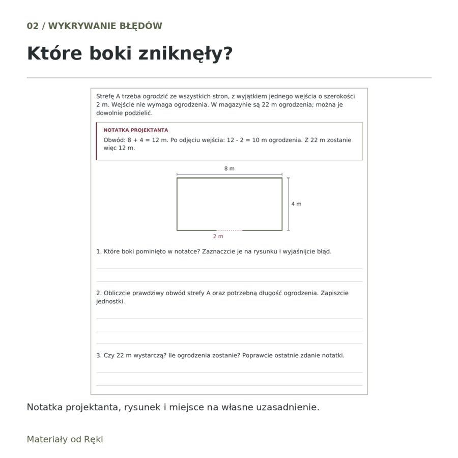 Pola i obwody - klasa 5 | Detektywi geometrii: Uratuj projekt parku!