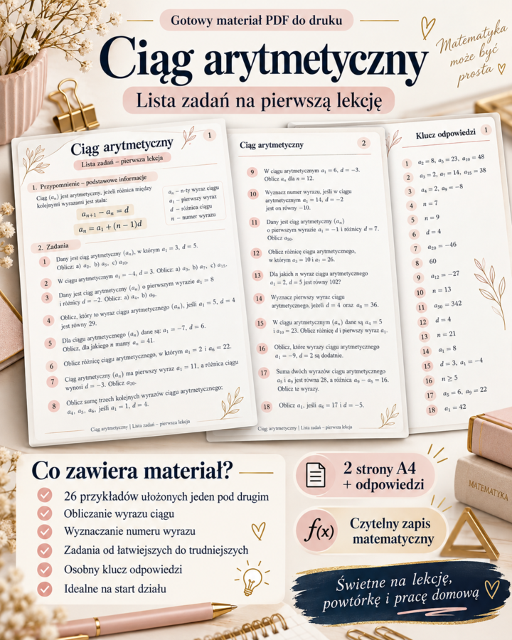 Ciąg arytmetyczny - lista zadań