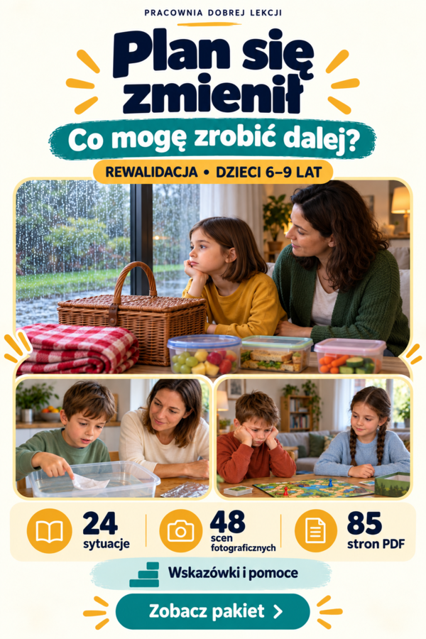 Plan się zmienił – rewalidacja i emocje. 24 sytuacje społeczne dla dzieci 6–9 lat