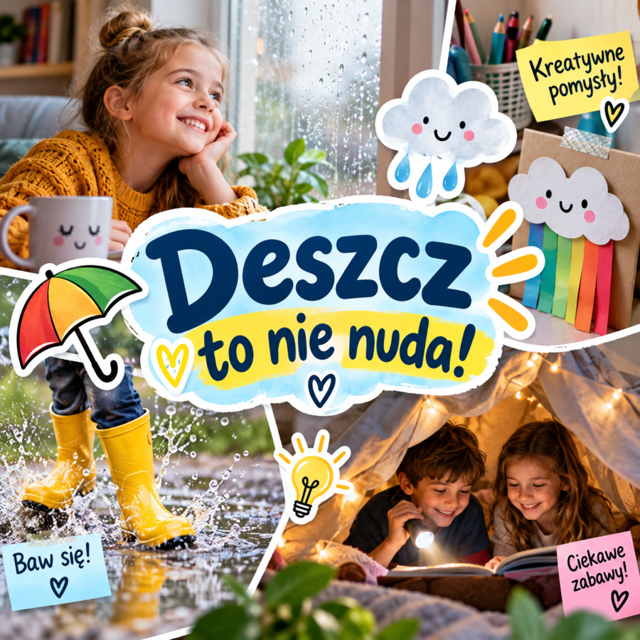 Deszcz to nie nuda. Prezentacja multimedialna dla kła 1-3.