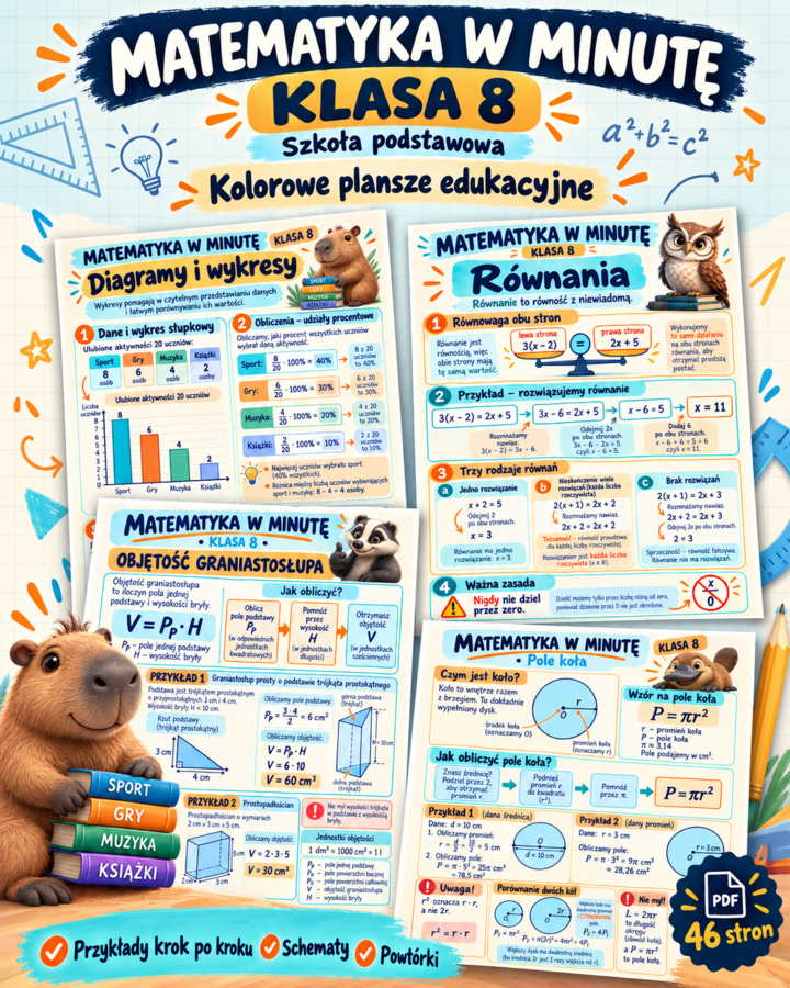 Matematyka w minutę - klasa 8