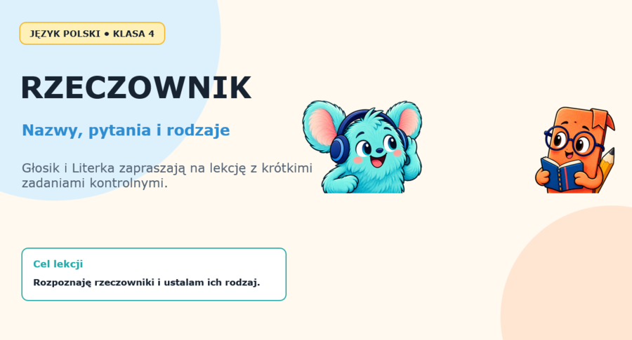 Rzeczownik - prezentacja dla klasy 4