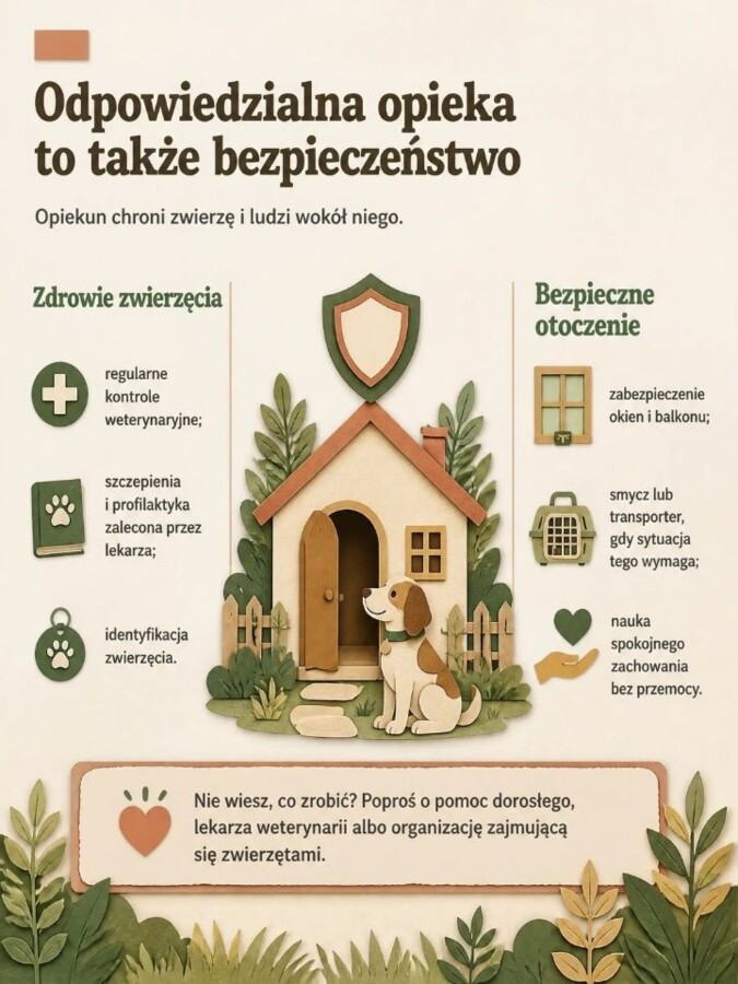 Światowy Dzień Zwierząt – gazetka szkolna i 18 plansz edukacyjnych o dobrostanie i odpowiedzialnej opiece