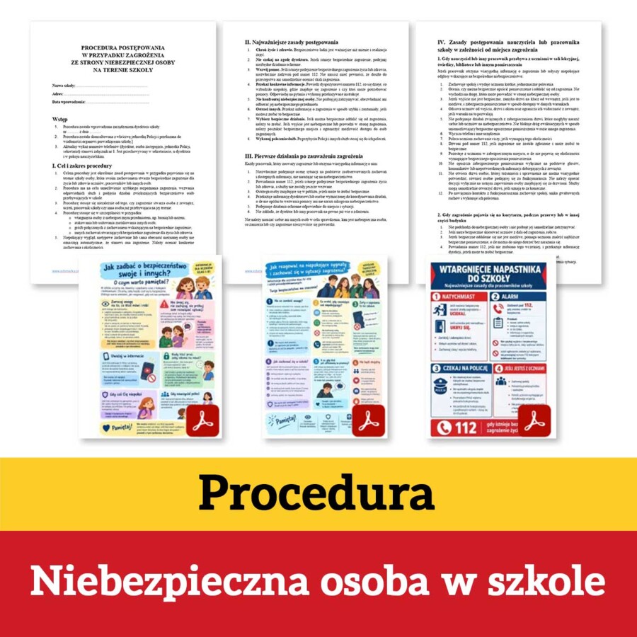 Procedura postępowania w przypadku zagrożenia ze strony niebezpiecznej osoby w szkole