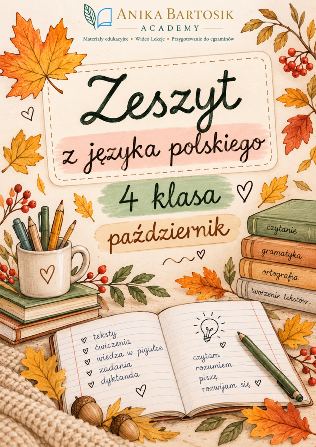 Zeszyt z języka polskiego – klasa 4 – PAŹDZIERNIK 🍂