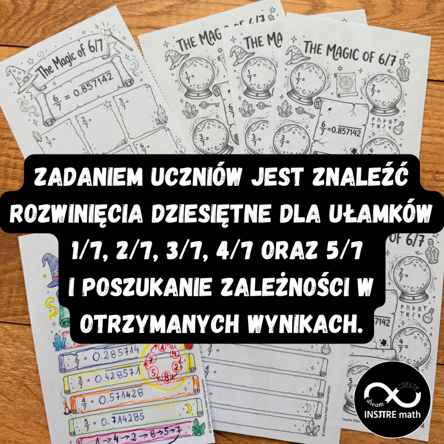 Darmowa  MAGIA 6/7. Rozwinięcia dziesiętne ułamków zwykłych. Magia matematyki six seven.