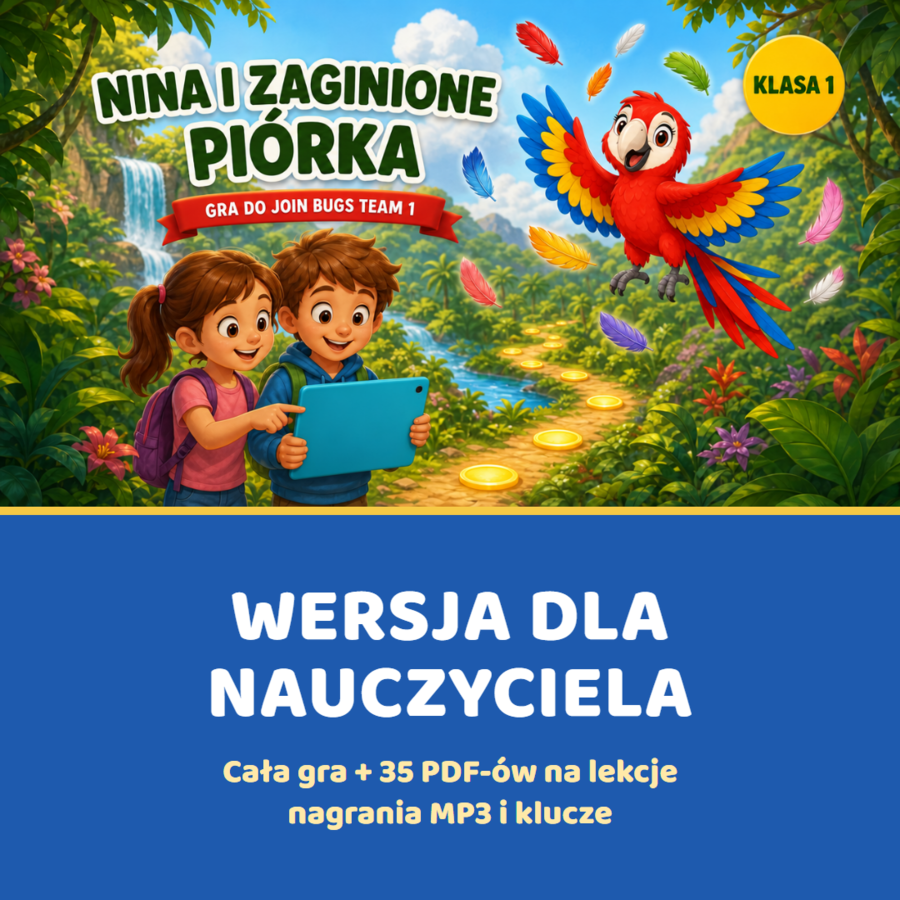 Gra interaktywna Join Bugs Team 1 z pakietem nauczyciela, Starter Unit - Unit 6