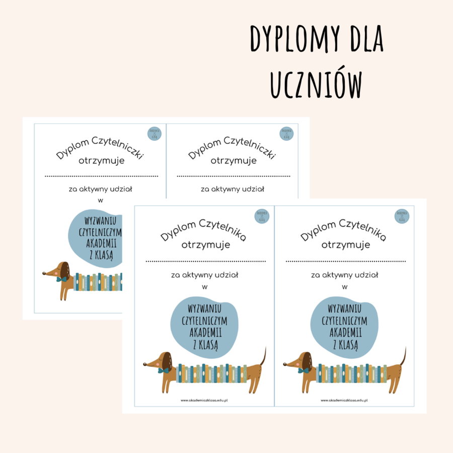 WYZWANIE CZYTELNICZE AKADEMII Z KLASĄ NA CAŁY ROK SZKOLNY - DLA KLAS 1-3