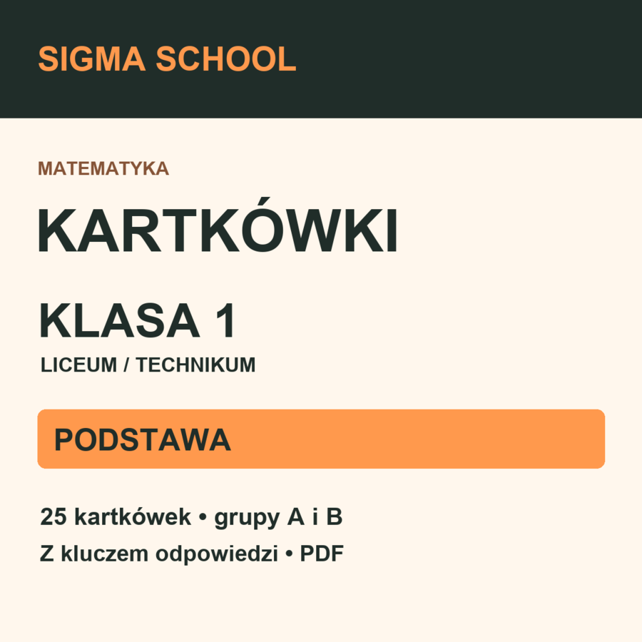 Kartkówki — klasa 1 LO / technikum — PODSTAWA + klucz odpowiedzi