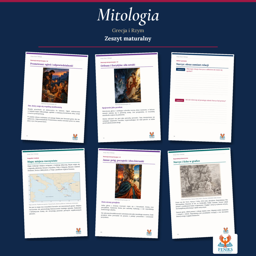 Mitologia — Jan Parandowski | Zeszyt maturalny: szczegółowe omówienie, 160 zadań i klucz odpowiedzi