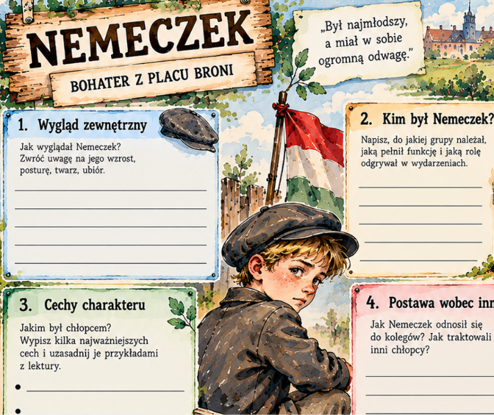 Pakiet materiałów do lektury "Chłopcy z Placu Broni"