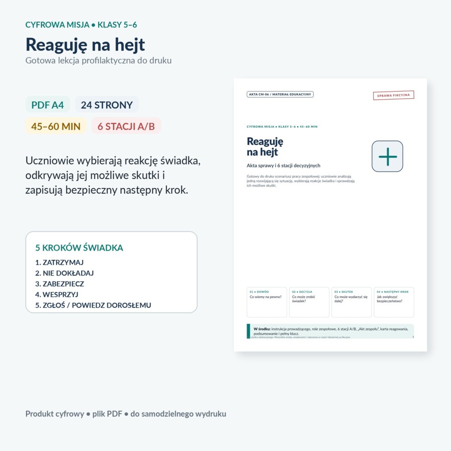 Cyfrowa Misja: Reaguję na hejt