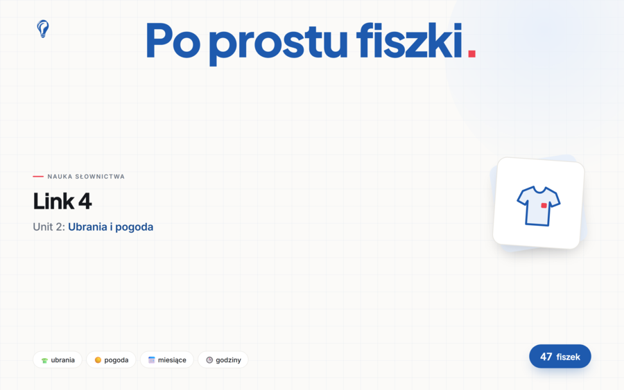 Fiszki do Unit 2 Link 4