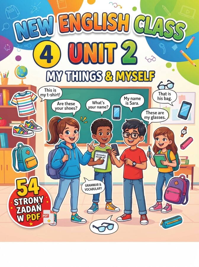 New English Class 4 – Unit 2 | Kompletny zestaw ćwiczeń do druku