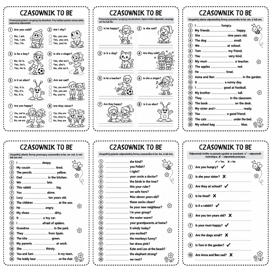 CZASOWNIK TO BE – kompleksowy pakiet edukacyjny dla klas 1–4 szkoły podstawowej