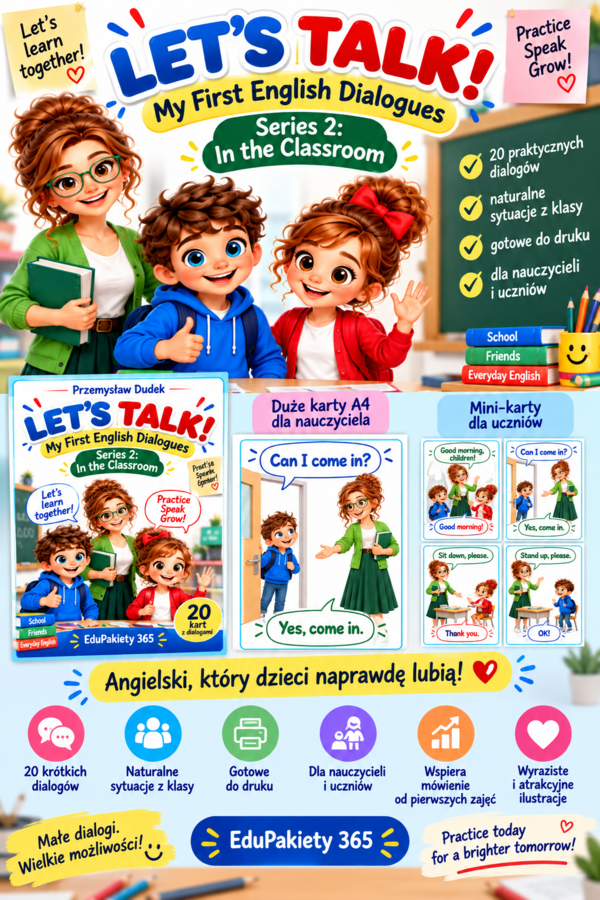 LET’S TALK! – My First English Dialogues – Series 2: In the Classroom