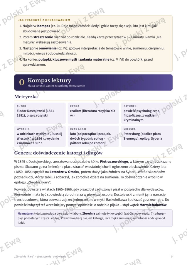 Zbrodnia i kara - kompletne kompendium wiedzy na maturę