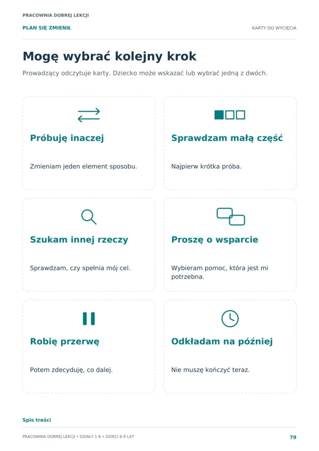 Plan się zmienił – rewalidacja i emocje. 24 sytuacje społeczne dla dzieci 6–9 lat
