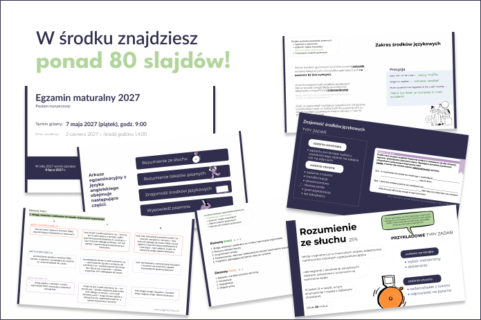 Egzamin maturalny z języka angielskiego POZIOM ROZSZERZONY – prezentacja na start