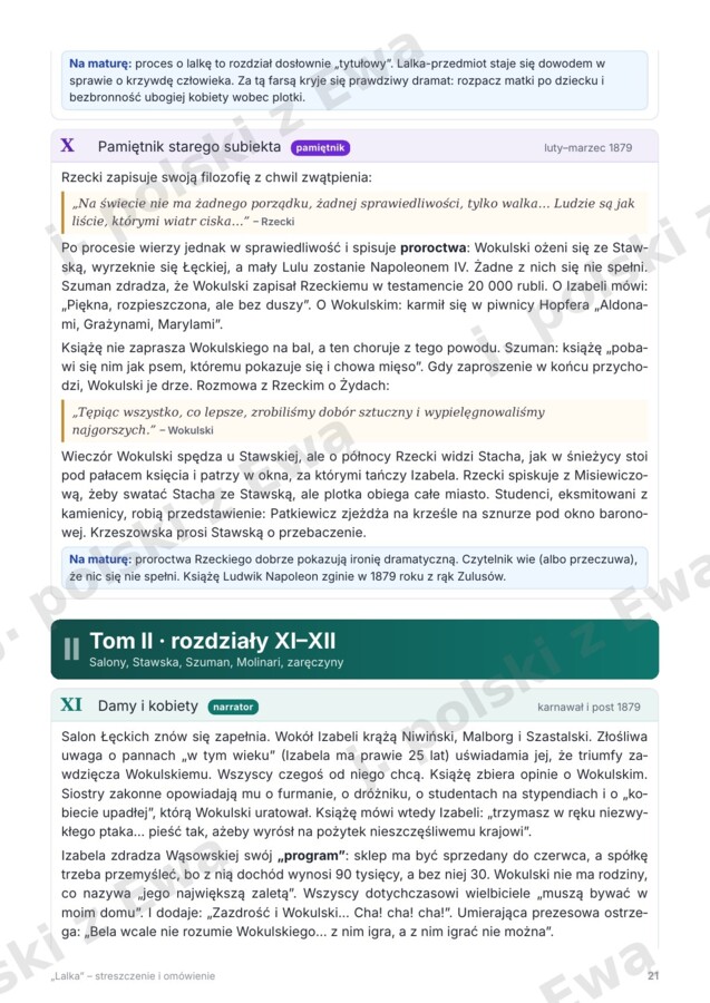 Lalka - kompletne kompednium wiedzy na maturę