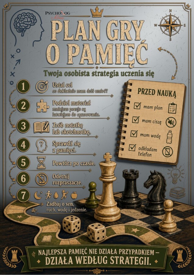Jak nie zapomnieć- techniki pamięciowe, gazetka, plakaty o uczeniu się