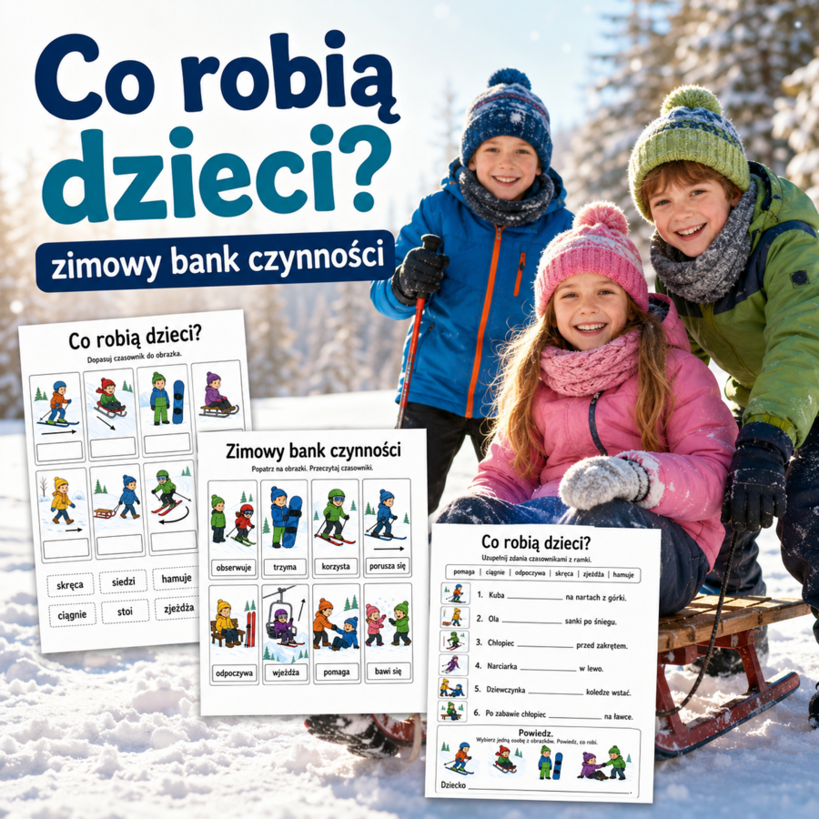 Co robią dzieci? – zimowy bank 16 czynności