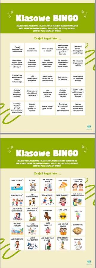 Klasowe Bingo