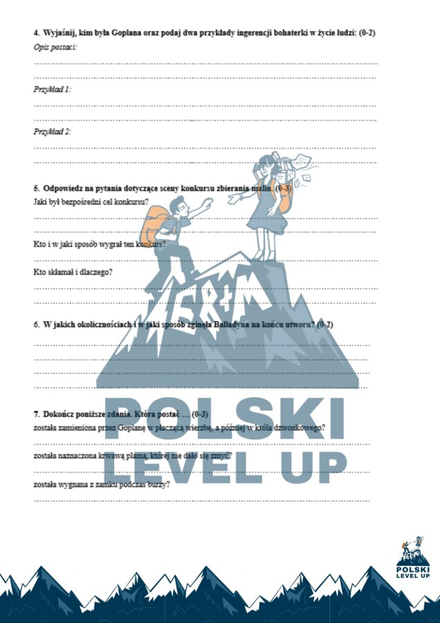 Kartkówka_Balladyna_Polski Level Up