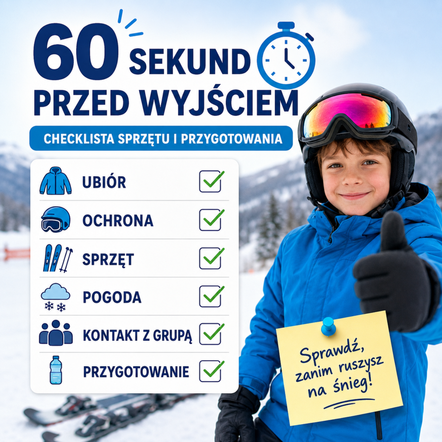 60 sekund przed wyjściem — checklista sprzętu i przygotowania