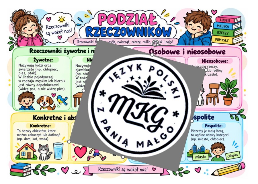 Wklejka "Podział rzeczowników"
