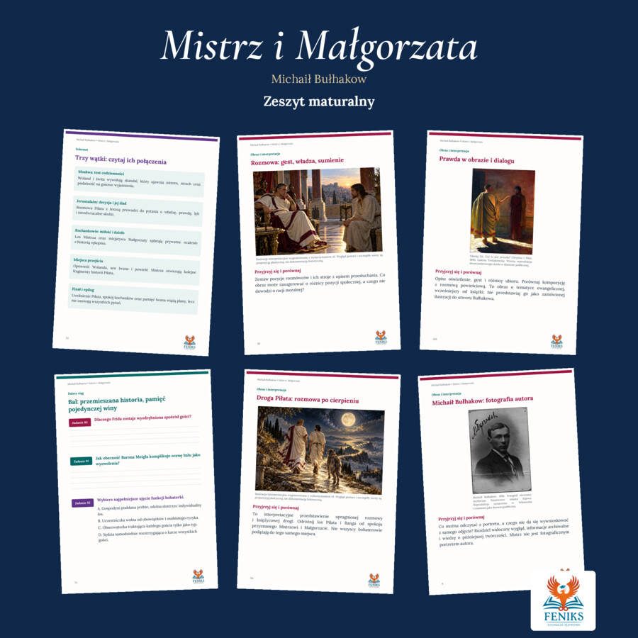 Mistrz i Małgorzata — Michaił Bułhakow | Zeszyt maturalny: szczegółowe omówienie, 168 zadań i klucz odpowiedzi