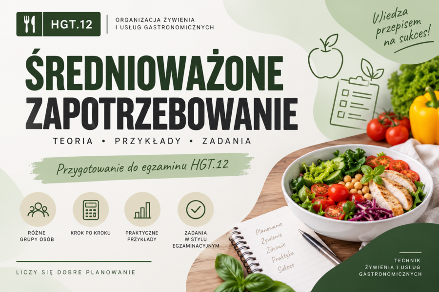HGT.12 – Średnioważone zapotrzebowanie – przygotowanie do egzaminu
