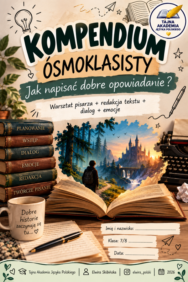 Kompendium ósmoklasisty – Jak napisać dobre opowiadanie? | Klasa 7–8