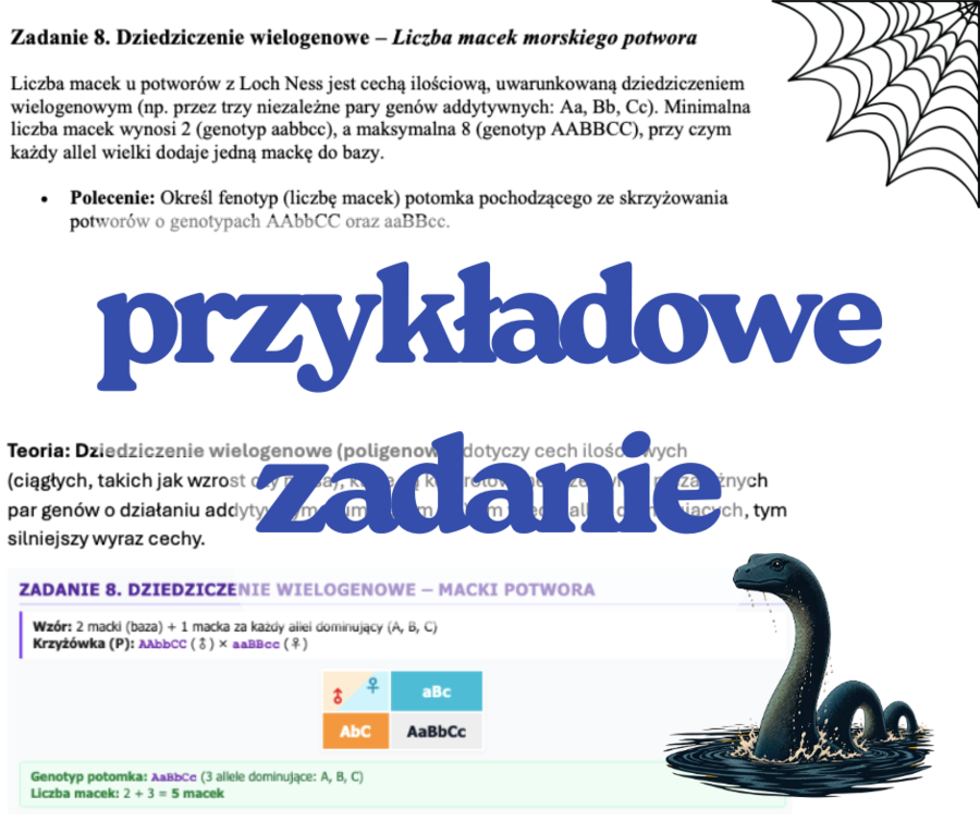 Genetyka klasyczna - halloweenowe krzyżówki genetyczne (poziom rozszerzony, matura)