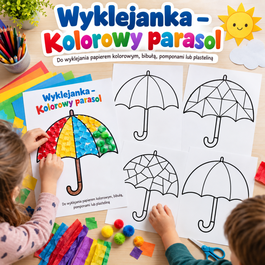 Wyklejanka „Kolorowy parasol”