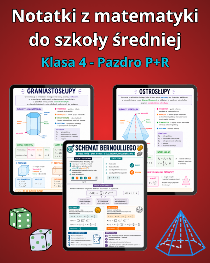 Notatki z matematyki do 4 klasy - Pazdro 4R