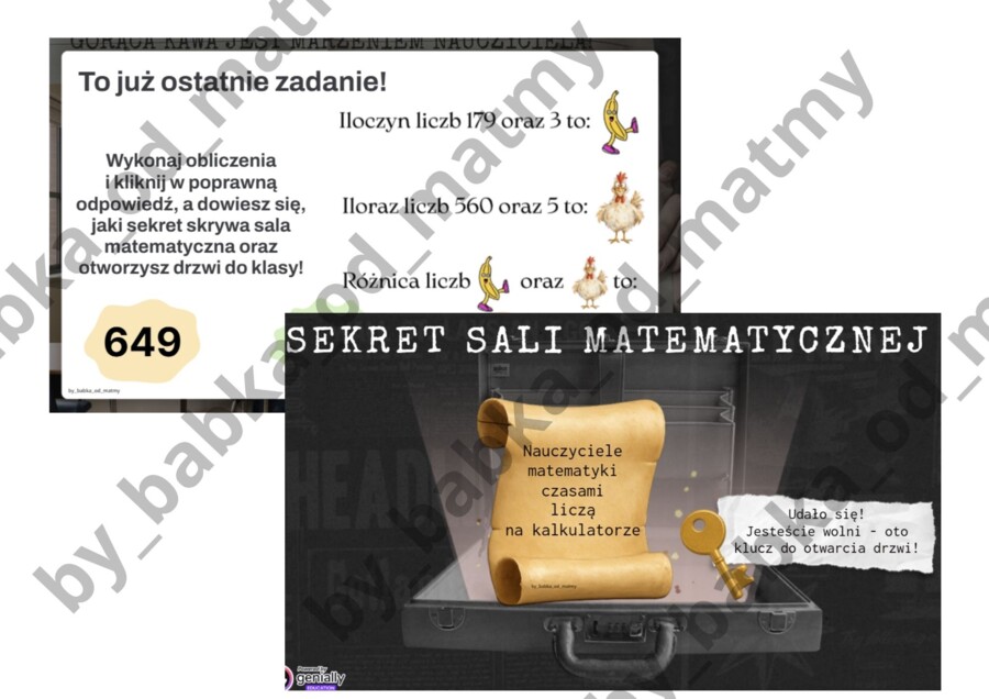 Tajemnica sali matematycznej - ESCAPE ROOM ONLINE!