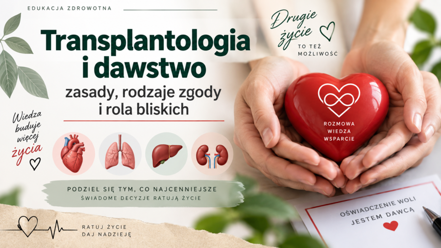 Transplantologia i dawstwo – zasady, rodzaje zgody i rola bliskich | edukacja zdrowotna
