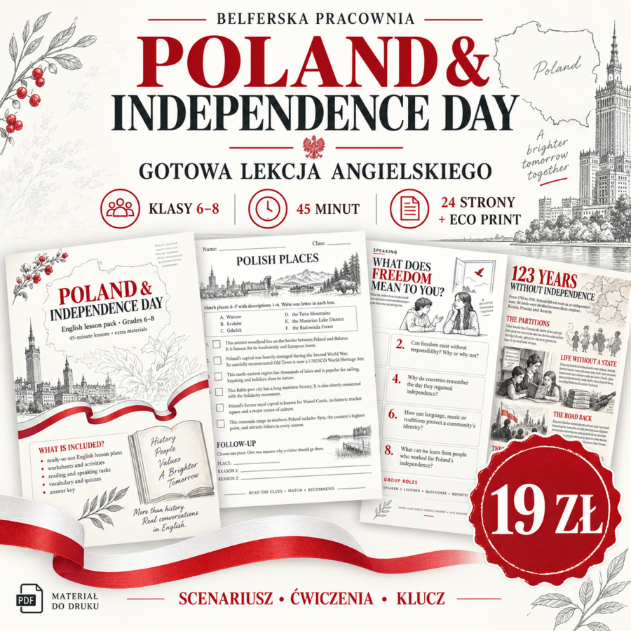 POLAND & INDEPENDENCE DAY – English Pack | Klasy 6–8