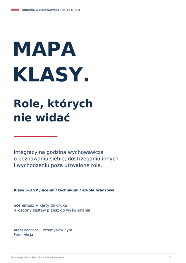 Mapa klasy. Role, których nie widać — integracyjna godzina wychowawcza