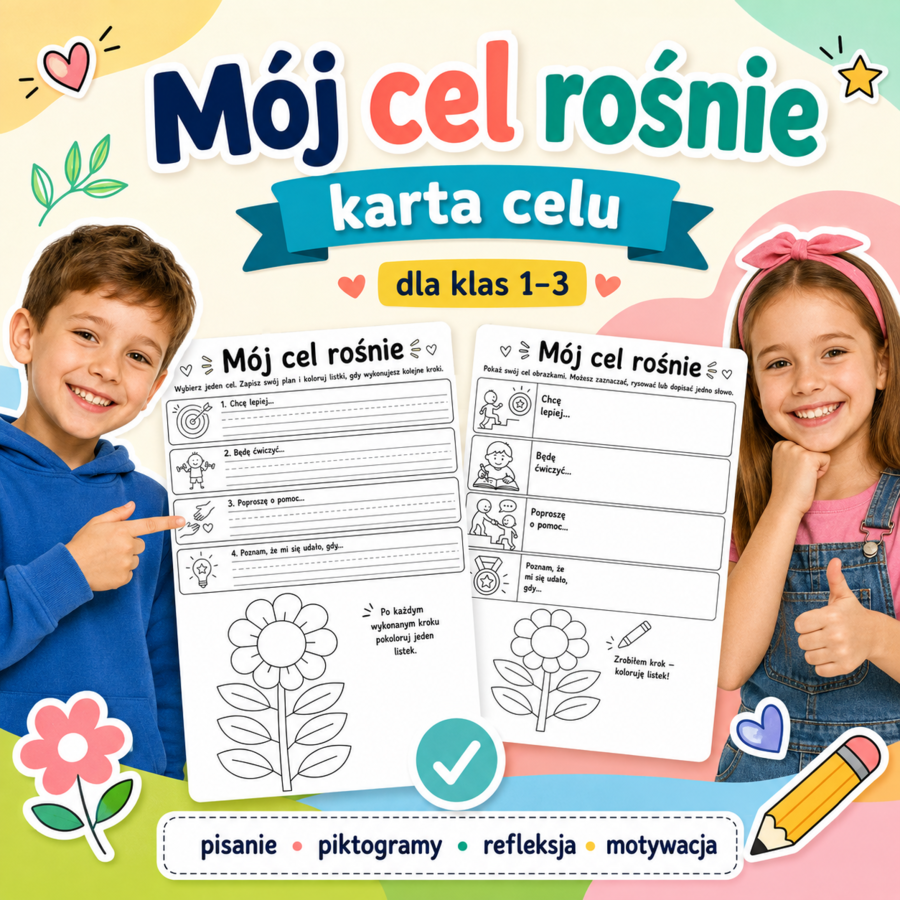 Mój cel rośnie – karta celu dla klas 1–3