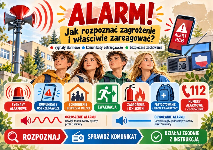Alarm! Rodzaje zagrożeń i sposoby reagowania – 22 treściwe plansze A4 poziomo