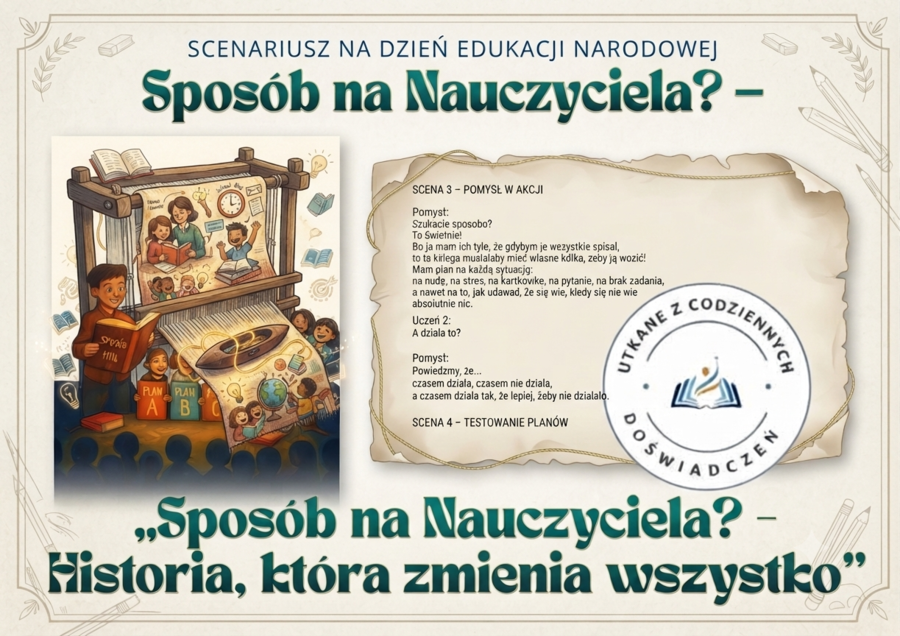 SCENARIUSZ NA DZIEŃ EDUKACJI NARODOWEJ:  „Sposób na Nauczyciela? – Historia, która zmienia wszystko”