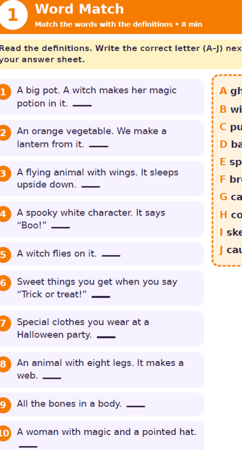 Spooky Vocabulary- Halloween Escape Room