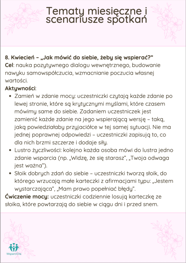 Grupa psychoedukacyjna Ja i moje ciało